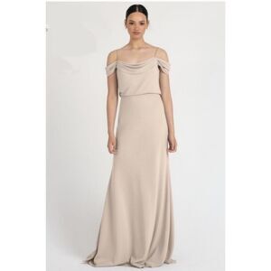 NWT Jenny Yoo Sabine Bridesmaid Dress in Chai